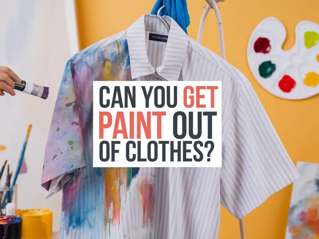 Shirt with paint stains, illustrating the challenge of removing paint from clothes