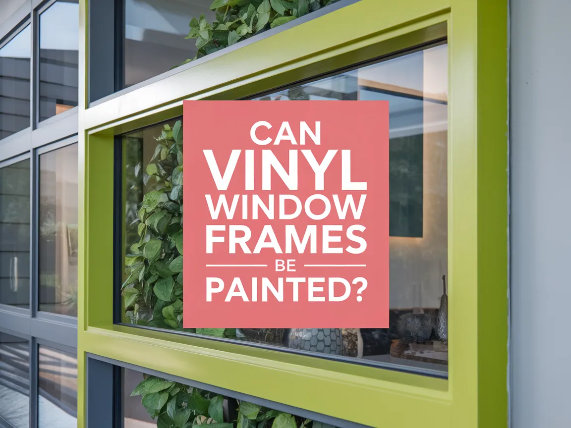 A colorful vinyl window frame showcasing possibilities for painting vinyl window frames