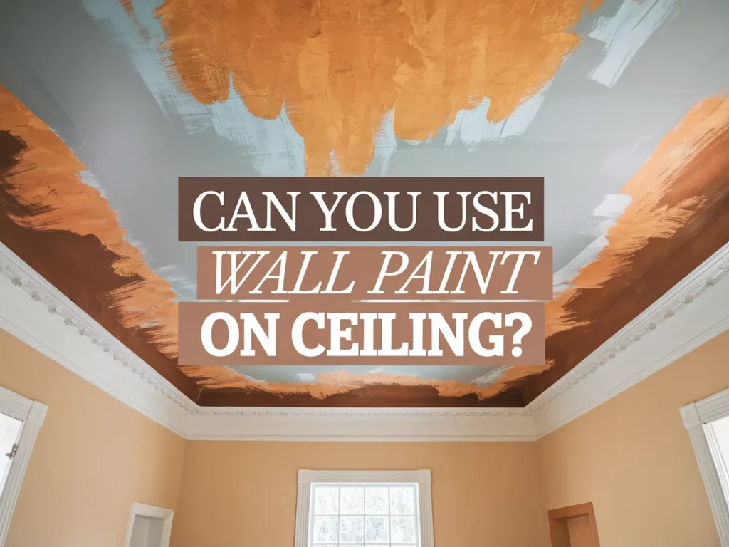 A ceiling painted with wall paint showcasing different colors, illustrating the topic of using wall paint on ceilings.