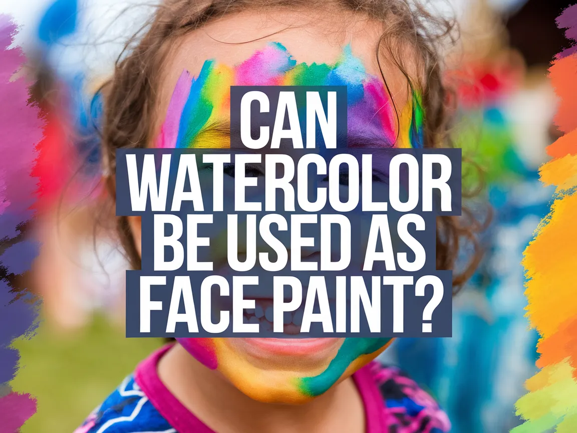 Colorful face painting with watercolor, questioning if watercolor can be used as face paint.