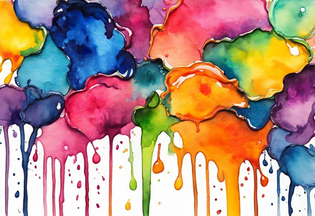 Vibrant watercolor painting demonstrating techniques on a regular sketch pad
