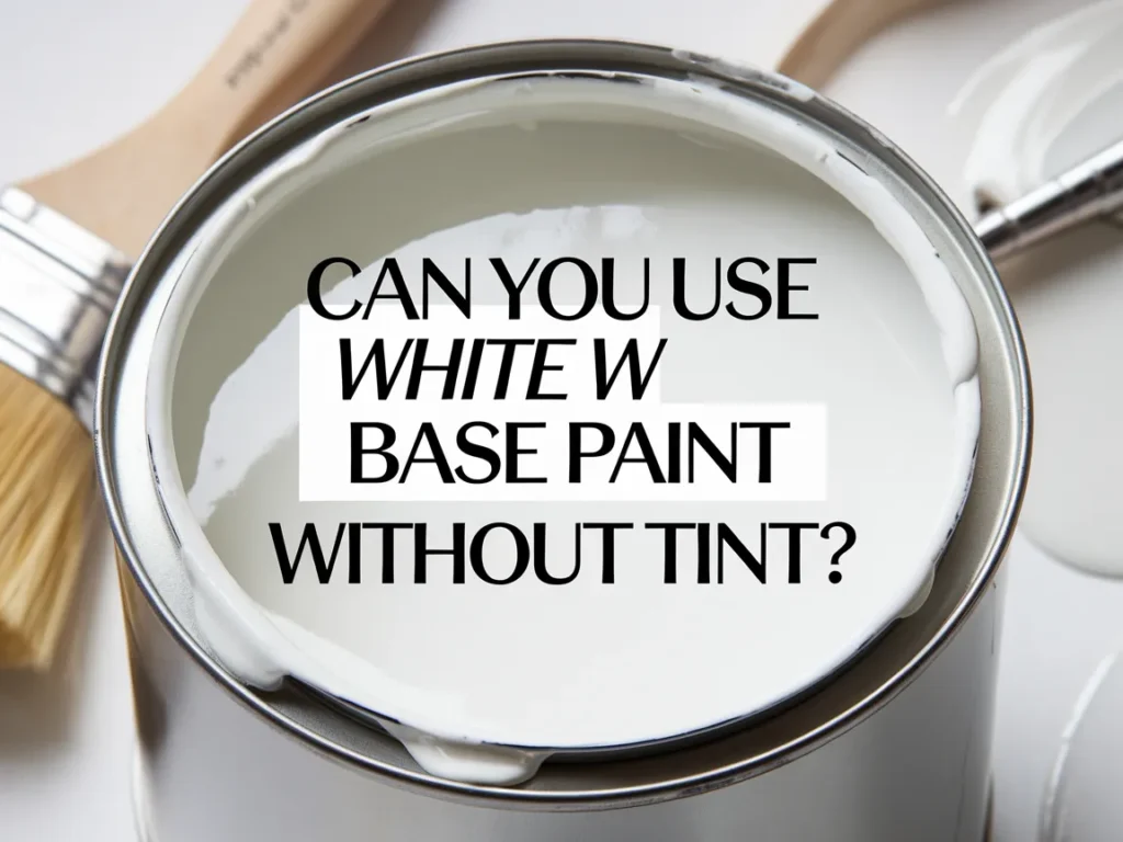 Can you use white base paint without tint article image highlighting the question