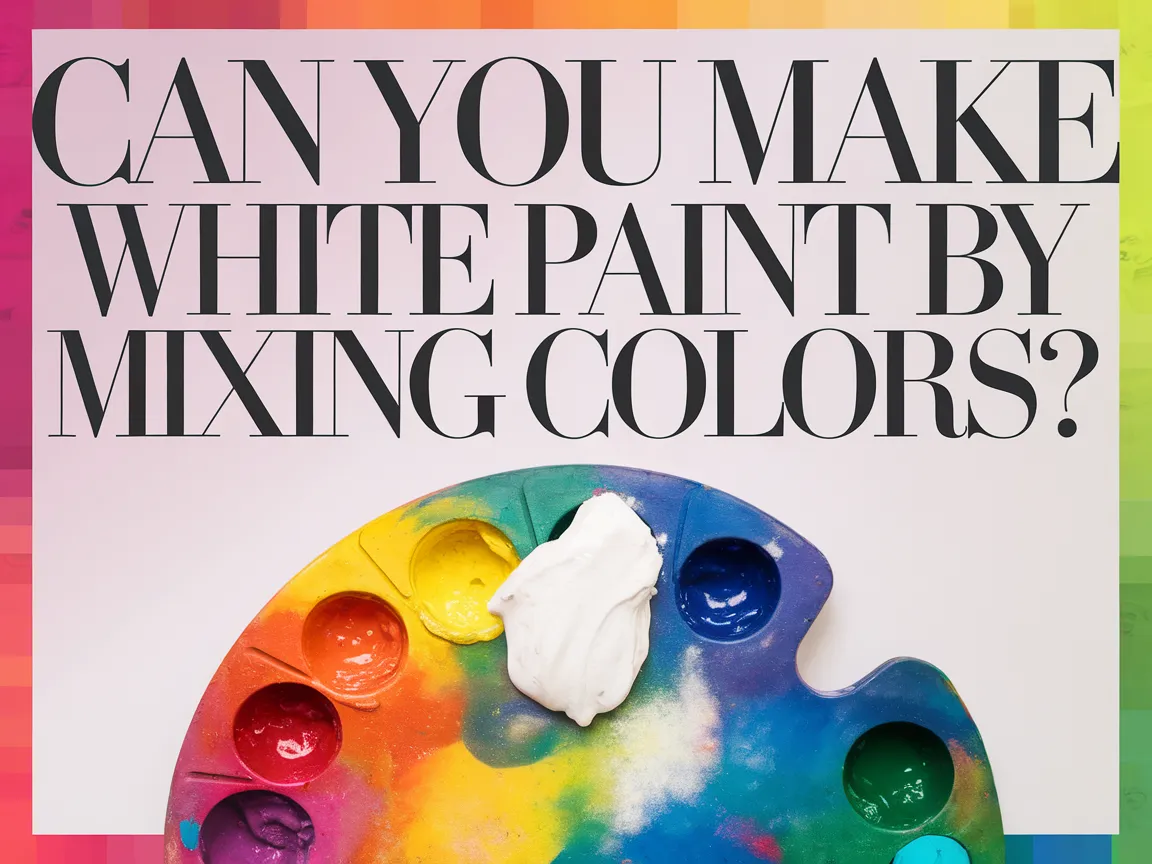 A vibrant color palette with white paint, illustrating the concept of making white paint by mixing colors.