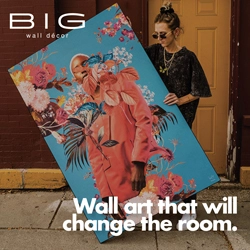 Stunning large wall art to complete a newly painted room